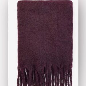 Aerie Purple Knit Tasseled Scarf